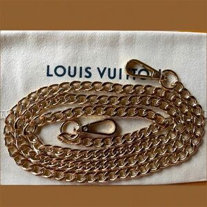 Gold Chain Purse Strap with Clasp Heavy Weight Rust Free 47 Inches Replacement